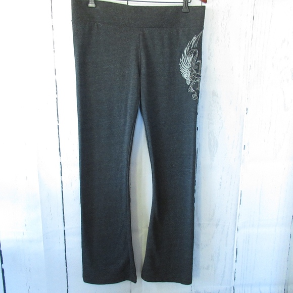 Harley-Davidson Pants - *SOLDHarley Davidson Sweatpants Beaded Embroidered